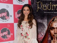 Deepika promotes Ghoomar in a ruffled maxi dress