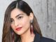 Sonam Kapoor looked stunning in black at Milan Fashion Week’s Armani show