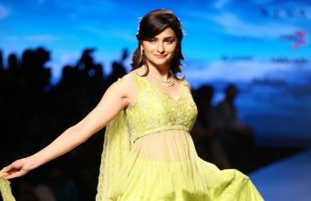 Prachi Desai walked the ramp for designer Architha Narayanam at Lotus Make-Up India Fashion Week