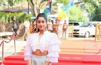 Janhvi Kapoor misses the mark in this ruffled crop top and long skirt