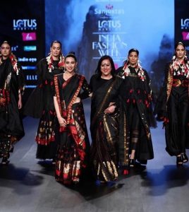 Karisma Kapoor walks the ramp at the Lotus Make-Up India Fashion Week 2019 