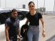 Deepika Padukone keeps it simple in this light blue jeans and black t-shirt