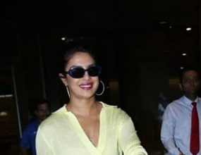 Priyanka Chopra Jonas walks down the airport in style