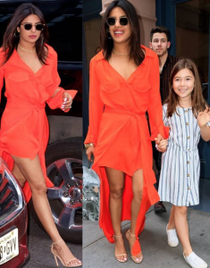 Priyanka Chopra looks hot in this tangerine coloured dress