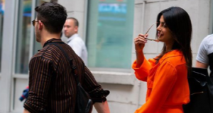 Priyanka Chopra looks hot in this tangerine coloured dress