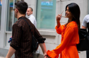 Priyanka Chopra looks hot in this tangerine coloured dress