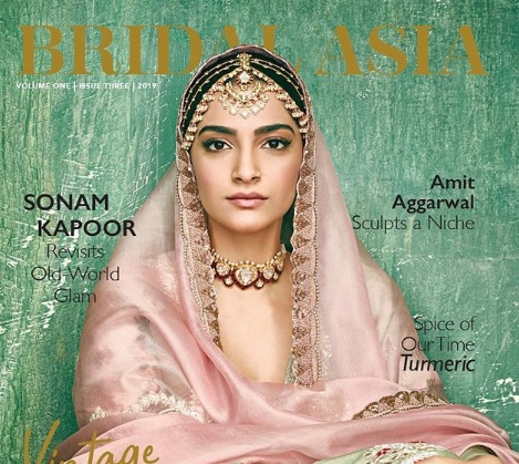 Sonam Kapoor on the cover of Bridal Asia