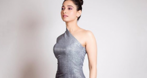 Tamannaah Bhatia looks super stylish in this one-shoulder silver dress