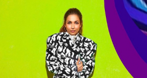 Malaika Arora stuns in sheer top and monochrome suit