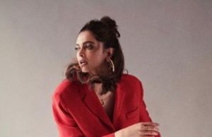 Deepika Padukone looked gorgeous in a red pantsuit