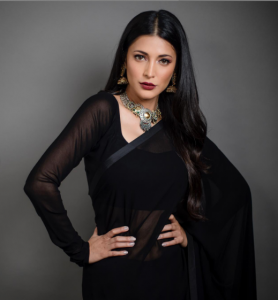 Shruti Hasan looks beyond gorgeous in this black sari