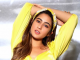 Sara Ali Khan shines bright in a yellow off shoulder top