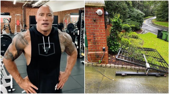 Dwayne Johnson rips off a metal gate with bare hands, channels his inner Black Adam