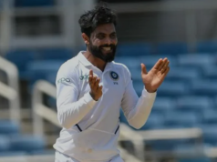 Ravindra Jadeja reaches 200 Test wickets in India.